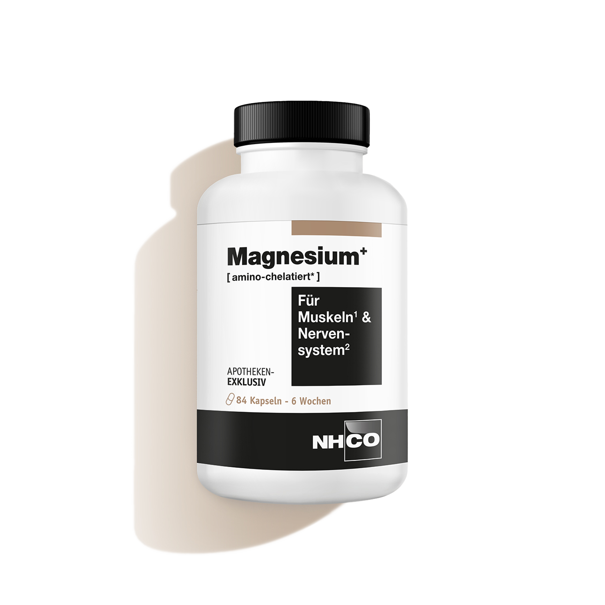 Magnesiumpräparat von NHCO Nutrition mit AminoScience® Komplex für Muskeln und Nervensystem.